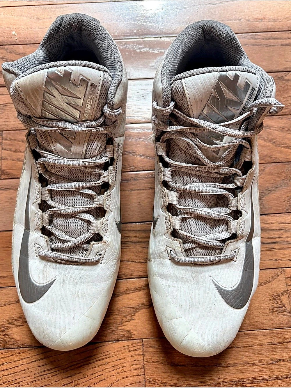 Nike Speedlax Lacrosse Cleats White & Gray